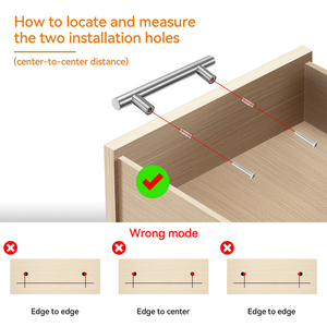 Màu đen ngăn kéo cửa xử lý đồ nội thất thép không gỉ t thanh cửa tủ kéo xử lý - Product Image 6