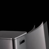 DS5164 Poubelles pour Toilette Chambre Cuisine Bureau Poubelle à pédale Poubelle en acier inoxydable avec doublure intérieure