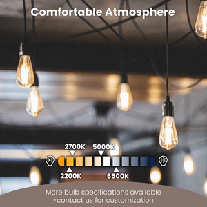 Certificado CE ST64 12W 2700K 1521lm E27 Vintage <span class=keywords><strong>LED</strong></span> filamento bombilla cadena luces CRI90 regulable patio y jardín iluminación - Product Image 4
