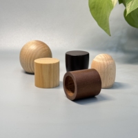 Bouchon de parfum en bois en gros, personnalisé, en bois naturel, forme boule, ovale, cylindrique pour flacon de parfum en verre FEA 15, logo personnalisé, OEM
