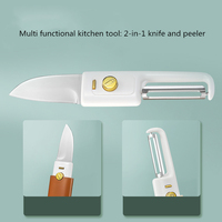 Multifunctionele Dunschiller & Mes-Roestvrij Staal Peeling Tool Met Veilig Beschermhoes Voor Fruit Draagbare En Veilig Voor Outdoor