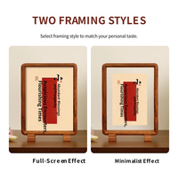 Bingkai Foto Kayu Solid Struktur Mortise dan Tenon Ramah Lingkungan Buatan Tangan Tekstur Ringan Modern Kelas Atas Kreatif
