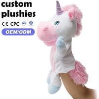 Marionnette Licorne Moelleuse en Gros avec Bouche Articulée et Cornes Scintillantes – Sûre et Durable pour les Tout-Petits