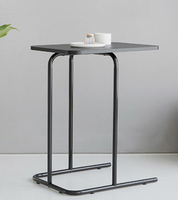 Table basse noire en bois massif, style Vintage, moderne et Vintage, noir