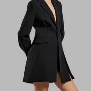 Robes Blazer Élégantes pour Femmes de Bureau, Sur Mesure, à Col Revers, Ceinturées, Manches Longues, à Lacets, Couleur Unie, par Fabricants de Vêtements - Product Image 3