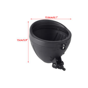 Carcasa Negra para Faro Delantero de Motocicleta de 5.75 Pulgadas con Tornillo, Carcasa de Montaje para Faro de 5.75 Pulgadas para Modelos Harley <span class=keywords><strong>Cafer</strong></span> <span class=keywords><strong>Racer</strong></span> - Product Image 2
