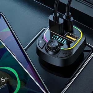 Lecteur MP3 <span class=keywords><strong>Bluetooth</strong></span> pour voiture, appels mains libres, émetteur <span class=keywords><strong>FM</strong></span> avec chargeur USB 3A - Product Image 3