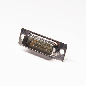 Conector Macho D-Sub Estándar de 15 Pines, Tipo Soldadura, Paso de 2.77mm, Montaje en Cable, Carcasa Recubierta de Estaño, Interfaz de Datos Industrial - Product Image 4