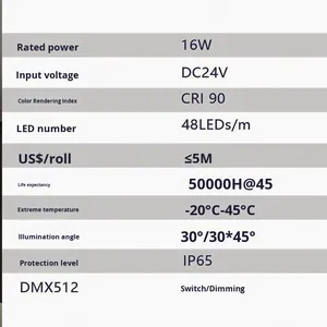 Luz <span class=keywords><strong>LED</strong></span> Flexible para Pared, <span class=keywords><strong>Tira</strong></span> Lineal IP65, Proyector <span class=keywords><strong>de</strong></span> Pared para Exteriores, para Uso Residencial - Product Image 5