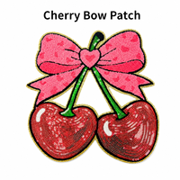 En gros, Grand patch thermocollant de 9 pouces en sequins cerise, motifs nœud rose et cœur brodé, pour la décoration de vêtements de mode DIY