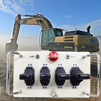 Télécommande de grue 12V 24V à 4 leviers, télécommande hydraulique pour grue, contrôleur de pièce de grue IP68, ensemble de télécommande pour engins lourds