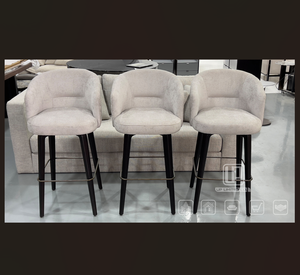 Factory Direct Sell Italian Style <b>High</b> <b>Bar</b> Lounge Chair Velvet <b>Bar</b> <b>Stool</b> <b>High</b> Fabric Leisure Chair <b>High</b> Fabric Leisure Chair - Product Image 1