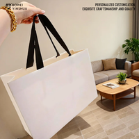 Sac en papier pour les achats en carton ivoire avec logo personnalisé, impression sérigraphique, écologique, pour bougies, cosmétiques, chaussures, artisanat, emballage cadeau - Premium