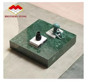 Dalle de marbre vert profond pour mur de fond de table à manger pierre naturelle <span class=keywords><strong>comptoir</strong></span> d'îlot de cuisine vert foncé - Product Image 6