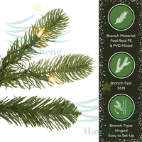 Sapin de Noël artificiel en cèdre de luxe, grand format, le plus réaliste, pour intérieur, écologique, haute qualité, avec base autoportante, personnalisable OEM