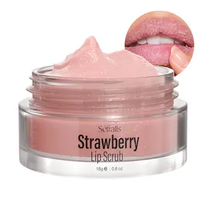 Eigenmarke Erdbeere Lippenschrubben Großhandel peeling verblassende Lippenlinien individuell feuchtigkeitsspendend und glättend