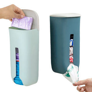 Kitchen Garbage Bag Storage Box Nordic Wall Hanging Trash Holder Container Bathroom Plastic Bag Storage Box