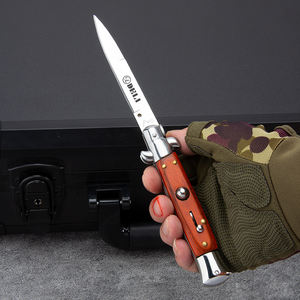 Couteau pliant AKC de défense personnelle en plein air, acier 440, haute dureté, couteau tactique de survie portable, manche en bois - Product Image 4