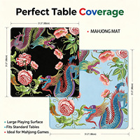 Tapis de mahjong personnalisé de style chinois en caoutchouc naturel écologique pliable antidérapant et insonorisant pour table de jeu