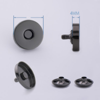 Kancing Magnet Logam Model Baru QGSZ Hitam Mengkilap untuk Tas, Dompet, dan Tas Ransel