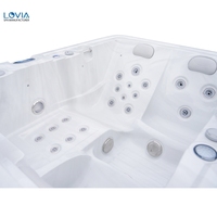LOVIA Jacuzzi autoportant le plus vendu, certifié ROHS, spa extérieur écoénergétique pour 3 personnes