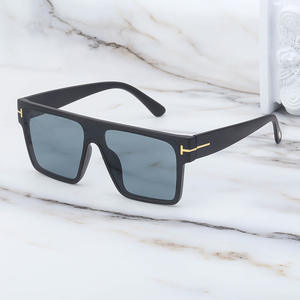 Lunettes de soleil Odyssey à monture carrée pour femmes, verres PC UV400, monture noire, couleur gris blanc porcelaine C7, lunettes de vue tendance - Product Image 4