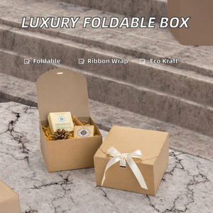 Wholesale <b>Foldable</b> Luxury Disposable Gift <b>Boxes</b> Ribbon for Wedding Nail Polish Oil Cosmetic Kraft Paper Glossy Lamination - Product Image 2