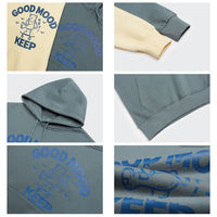 Ropa para Parejas, Sudadera con Capucha Extra Grande de Algodón y Poliéster con Logotipo Personalizado en Serigrafía, Estilo Urbano para Hombre