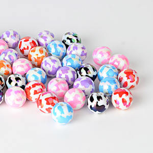 Bracelet en perles acryliques motif vache 16 mm fait main DIY, accessoire de chaîne de main, bijoux fantaisie colorés et tendance, vente en gros - Product Image 1