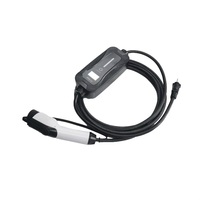Chargeur EV portable 32A, station de recharge de véhicule à courant réglable avec adaptateur CEE EU UK, prise d'alimentation