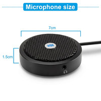 Mini microphone de conférence USB omnidirectionnel à condensateur pour ordinateur de bureau