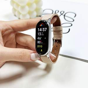 Gran oferta, pulsera de cuero delgada para <span class=keywords><strong>Xiaomi</strong></span>, correa de <span class=keywords><strong>reloj</strong></span>, correas de cuero, pulseras de cuero para mujer para Mi Band 9/8, cinturones de <span class=keywords><strong>reloj</strong></span> inteligente - Product Image 2