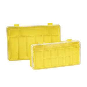 Новый утолщенный пластиковый рыболовный ящик для снастей, двухслойный, прозрачный, портативный, для хранения рыболовных приманок, для использования на озере - Product Image 1