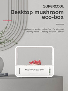 Boîte de culture de champignons intelligente <span class=keywords><strong>d</strong></span>'<span class=keywords><strong>intérieur</strong></span> - Eco-Box de bureau avec affichage en temps réel de la température et de l'humidité, fermeture magnétique, lampe spéciale pour champignons - Product Image 2