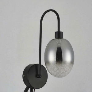 Lampe murale LED en verre gris moderne 2026 pour hôtel, salon, décoration intérieure - Product Image 1