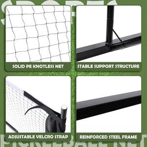 Red de Pickleball Portátil de 22 pies con Marco de Hierro y Bolsa de Transporte para Entrenamiento, Uso Adulto - Product Image 3