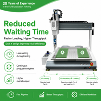 Deuxième machine de distribution de colle de bureau à double axe CE certifiée, haute précision ±0,025 mm, 4 axes, d'un fabricant avec 20 ans d'expérience