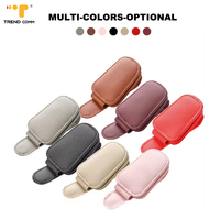 Nouveaux supports de lunettes de soleil pour voiture pare-soleil magnétique en cuir lunettes cintre pince pour voiture billet carte Clip lunettes montage