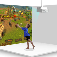 Projecteur Chariot 5200 lumens tout en une version, parc d'attractions intérieur mural de dessin interactif 3D