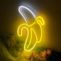 Lampe de nuit LED Genilight, enseigne néon, thème banane, à brancher, décoration murale suspendue, alimentation CA, utilisation intérieure, bars, hôtels