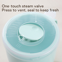 Boîte à déjeuner simple en plastique ANYA avec logo personnalisé, nouvelle boîte à soupe et à nouilles en plastique réutilisable, hermétique, compatible micro-ondes, avec couvercle en plastique