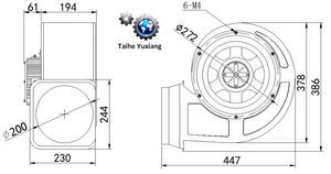 <span class=keywords><strong>Extracteur</strong></span> <span class=keywords><strong>d</strong></span>'<span class=keywords><strong>air</strong></span> centrifuge à rotor externe à double entrée FJ 150A, hotte de cuisine commerciale, ventilateur <span class=keywords><strong>d</strong></span>'évacuation - Product Image 2