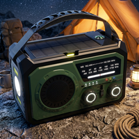 Nouvelle radio FM 2026 à grande capacité 16000 mAh avec antenne, générateur à manivelle, charge solaire, boussole, batterie externe et lampe torche