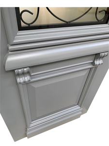 Puerta <span class=keywords><strong>de</strong></span> Hierro Forjado con Vidrio para Entrada <span class=keywords><strong>de</strong></span> Apartamento o Villa Clásica Europea <span class=keywords><strong>de</strong></span> Alta Gama, Pintada <span class=keywords><strong>de</strong></span> <span class=keywords><strong>Blanco</strong></span> - Product Image 5