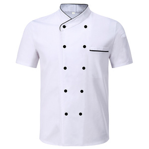 Uniforme <span class=keywords><strong>da</strong></span> Chef Unisex, Maglietta <span class=keywords><strong>da</strong></span> Cuoco a Maniche Corte, Abbigliamento <span class=keywords><strong>da</strong></span> <span class=keywords><strong>Lavoro</strong></span> per Caffetterie, Ristoranti, <span class=keywords><strong>Bar</strong></span> e Hotel - Product Image 2