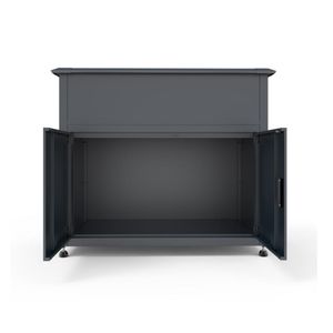 Armoire de rangement extérieure en métal surélevée avec jardinière intégrée, moderne, 2 portes, pour outils, en acier galvanisé - Product Image 6