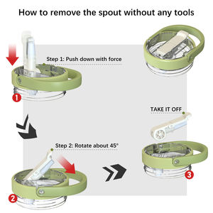 Mug isotherme portable à double paroi avec logo personnalisé, en acier inoxydable, 20 oz, 32 oz, 40 oz, gobelet de voyage avec couvercle pour boissons chaudes et froides - Product Image 3