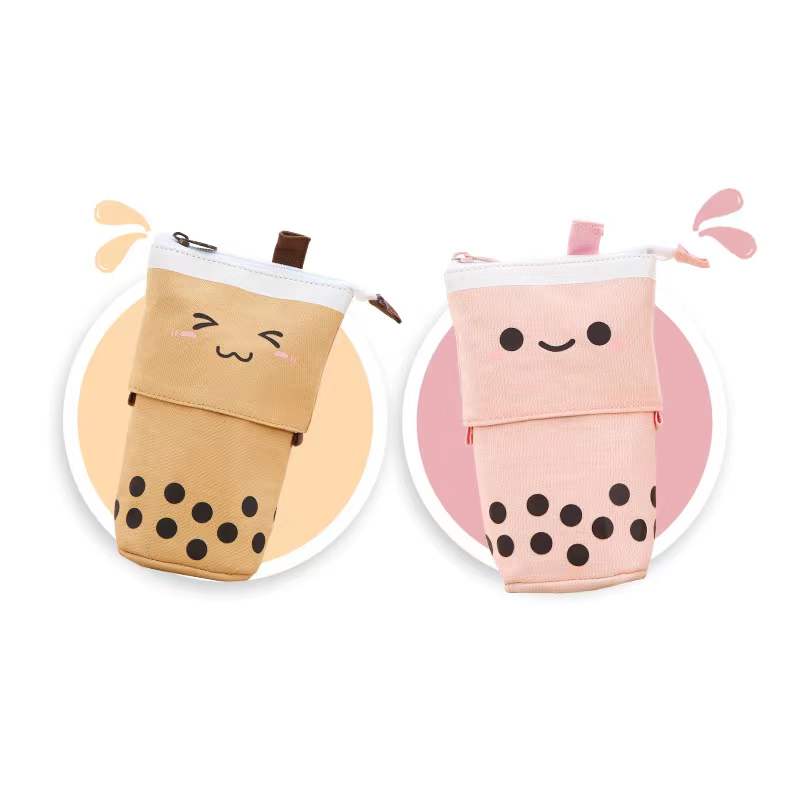 Новые продукты 2022 милые Боба чашки Детские пеналы Боба с мишкой-молния канцелярские школьный пенал