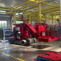 Plateforme de travail aérienne mobile en aluminium à double mât, 6M-16M, avec pompe diesel manuelle, haute efficacité et nacelle élévatrice