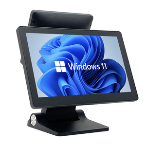 15 "+ 9.7" Màn hình kép Máy tính để bàn Phần Cứng Máy điểm bán lẻ của hệ thống bán Windows/Android tất cả trong một tiền mặt đăng ký hệ thống POS - Product Image 2